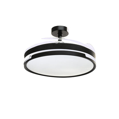 Ventilador ROBIN ECO fabricado en metal y plástico color negro con aspas transparentes