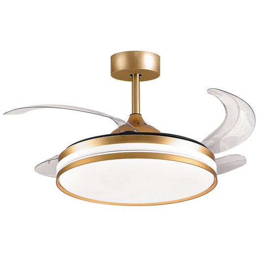 Ventilador de Techo BELAIR KEPLER Oro - 4 Aspas Retráctiles - 72W LED - LUZGURÚ