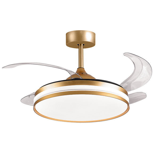 Ventilador de Techo BELAIR KEPLER Oro - 4 Aspas Retráctiles - 72W LED - LUZGURÚ
