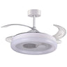 Ventilador de Techo BELAIR HERMES Blanco con Luz LED - 4 Aspas Retráctiles - LUZGURÚ