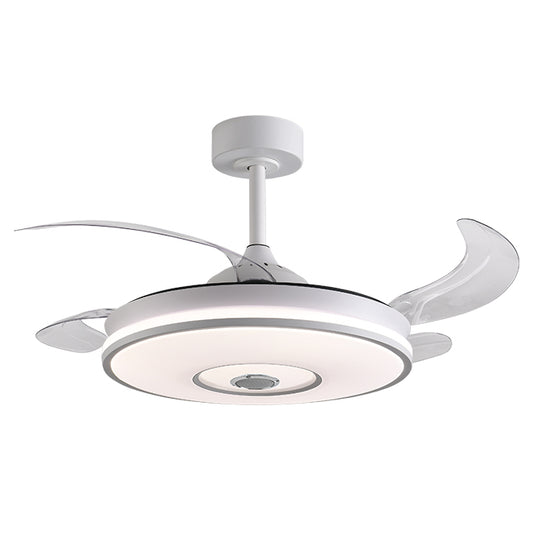 Ventilador BELAIR COLORS Blanco - 4 Aspas Retráctiles - 72W LED - LUZGURÚ