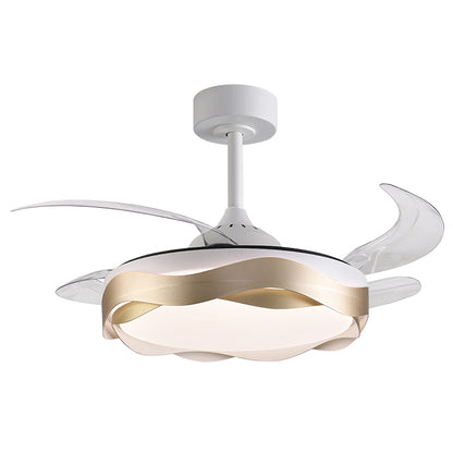 Ventilador de Techo BELAIR ONDAS Oro - F-1039 GL - 4 Aspas Retráctiles - LUZGURÚ