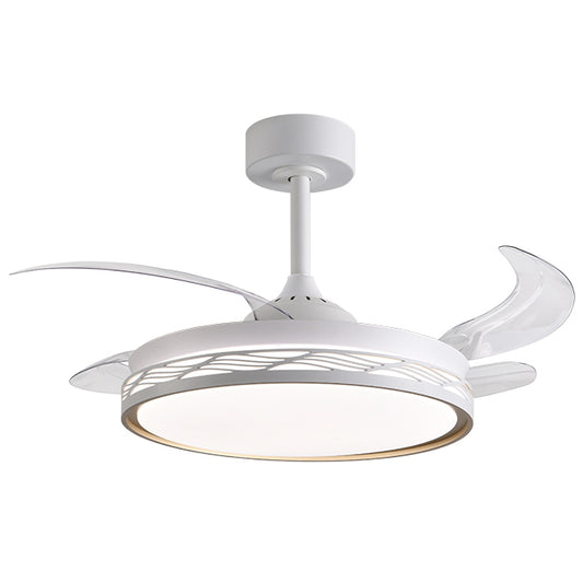 Ventilador de Techo BELAIR RIGA F-1046 GL Blanco/Oro con Luz LED - LUZGURÚ