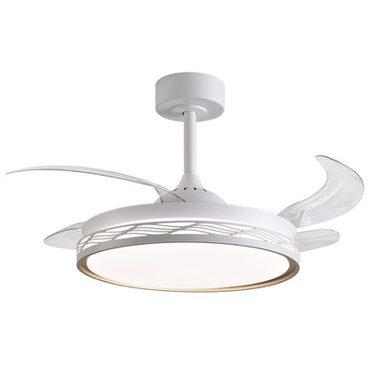 Ventilador de Techo RIGA 108 cm Aspas Retráctiles Blanco/Oro Interlusa - vista principal | Interlusa