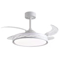 Ventilador de Techo BELAIR RIGA Blanco/Plata con Luz LED Integrada - LUZGURÚ