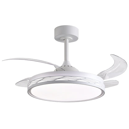 Ventilador de Techo con Luz RIGA 108 cm Aspas Retráctiles Blanco Plata Interlusa - vista principal | Interlusa