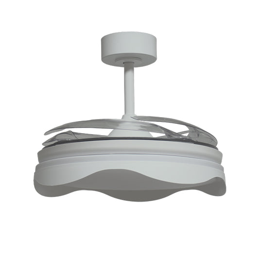 Ventilador de Techo con Luz OLAS 108 cm Aspas Retráctiles Blanco Interlusa - imagen 2 | Interlusa