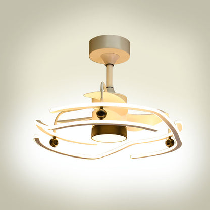 Detalles del Ventilador de Techo LED Belair Alison F-1060 de Interlusa:  Diseño blanco de 63cm con 3 aspas, luz LED ajustable (3000K-6000K), mando a distancia, temporizador y modo verano/invierno.  Luzgurú.
