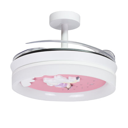 Ventilador de Techo Infantil Unicornio 91 cm LED 96W Blanco Belair Interlusa - imagen 2 | Interlusa