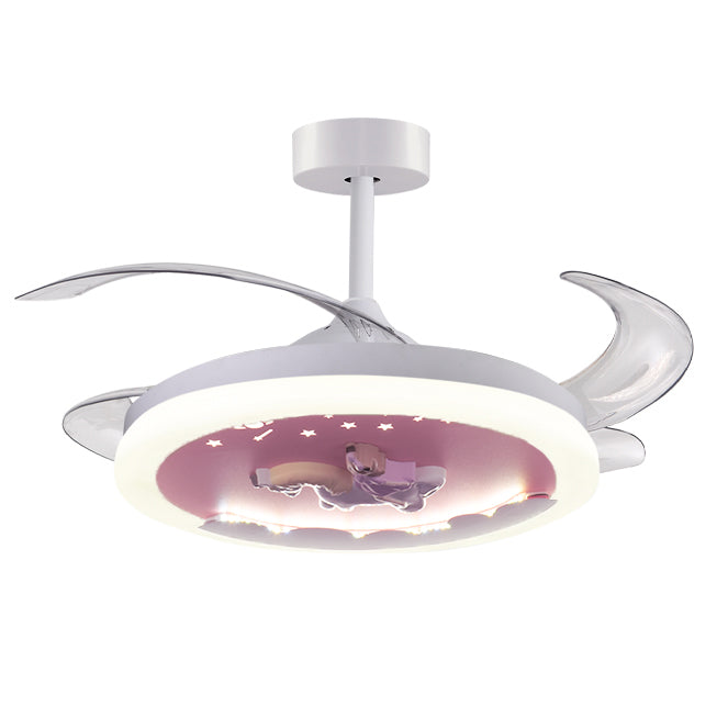 Ventilador de Techo Infantil Unicornio 91 cm LED 96W Blanco Belair Interlusa - vista principal | Interlusa
