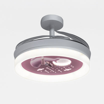 Ventilador de Techo con Luz Delfín Infantil 91 cm Blanco Interlusa - imagen 3 | Interlusa