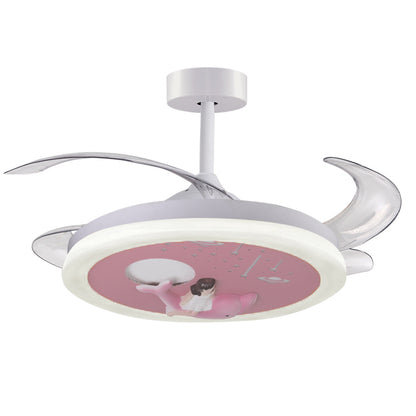 Ventilador de Techo con Luz Delfín Infantil 91 cm Blanco Interlusa - vista principal | Interlusa