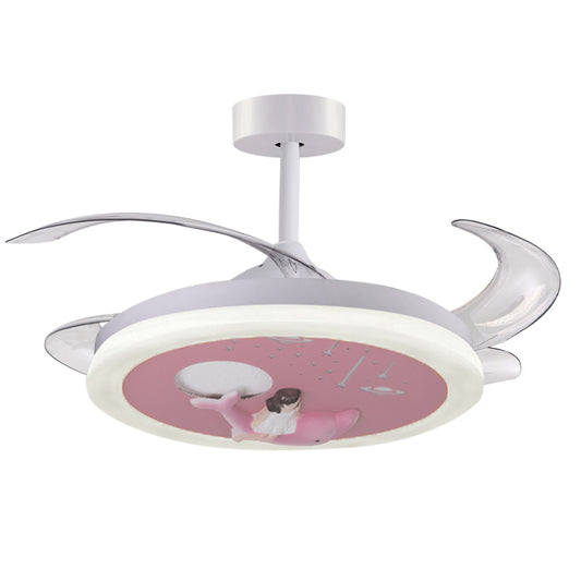 Ventilador de Techo con Luz Delfín Infantil 91 cm Blanco Interlusa - vista principal | Interlusa