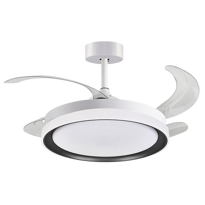 BELAIR F-3001 BK - Ventilador de Techo KIGALI Blanco/Negro con Luz LED - LUZGURÚ