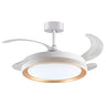 Ventilador de Techo BELAIR KIGALI Blanco/Oro con Luz LED - LUZGURÚ