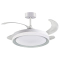 BELAIR F-3001 SL - Ventilador de Techo KIGALI Blanco/Plata con Luz LED - LUZGURÚ