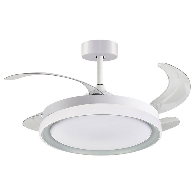 BELAIR F-3001 SL - Ventilador de Techo KIGALI Blanco/Plata con Luz LED - LUZGURÚ