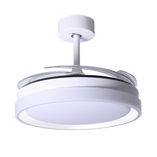 Ventilador de Techo con Luz KIGALI 108 cm Aspas Retráctiles Blanco Interlusa - imagen 2 | Interlusa