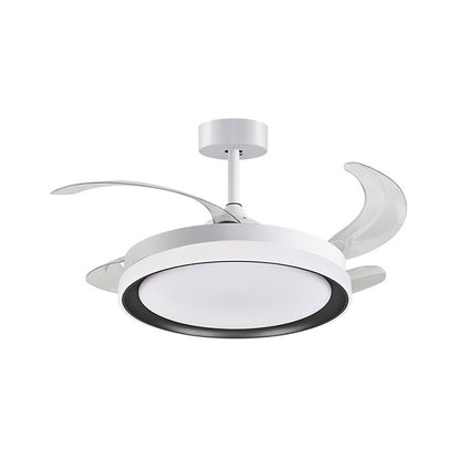 Ventilador BELAIR KIGALI MINI Blanco/Negro con Luz LED - LUZGURÚ