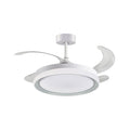 Ventilador de Techo BELAIR KIGALI MINI Blanco/Plata con Luz LED - LUZGURÚ