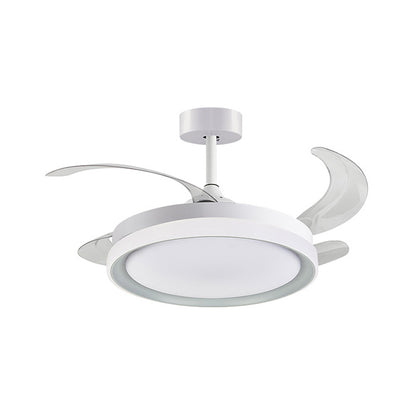Ventilador de Techo BELAIR KIGALI MINI Blanco/Plata con Luz LED - LUZGURÚ