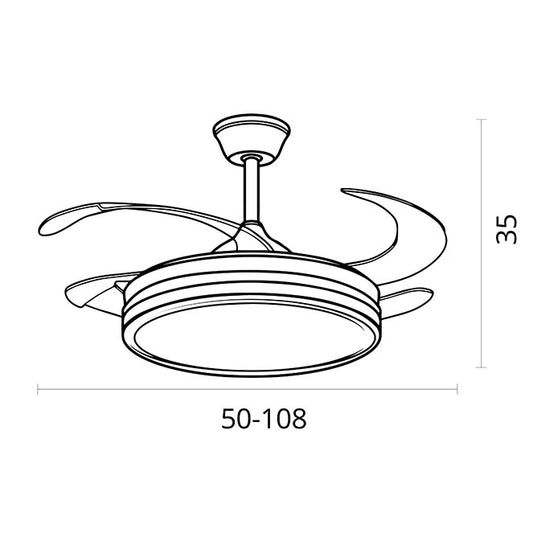 Ventilador de Techo ASGARD 108 cm Cuero Interlusa - imagen 2 | Interlusa
