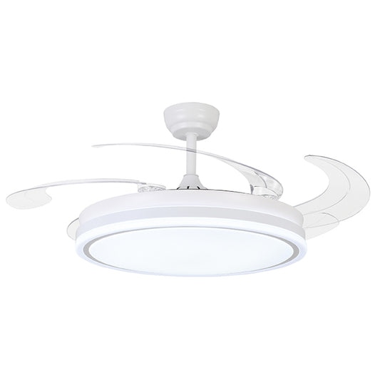Ventilador de Techo con Luz ASGARD XL 132 cm Aspas Retráctiles Blanco Interlusa - vista principal | Interlusa