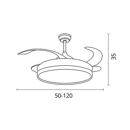 Ventilador de techo con LED 6480 lúmenes para iluminar tu hogar