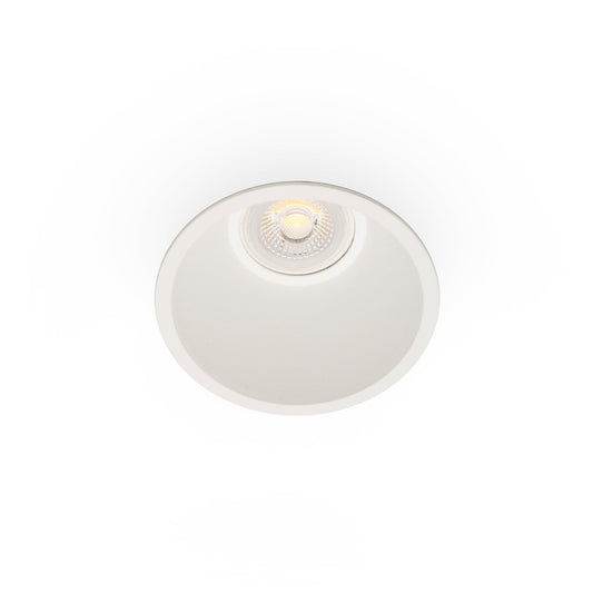Luz empotrable FRESH blanco mate GU10 de FARO en aluminio para interior LED, techo comercial y hospitality
