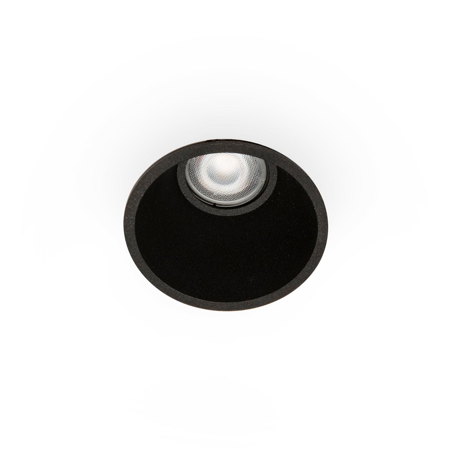 Luz empotrable FRESH negro GU10 faro modelo 02100502, luminaria empotrable de aluminio para interiores, hospitality y comercial en techos