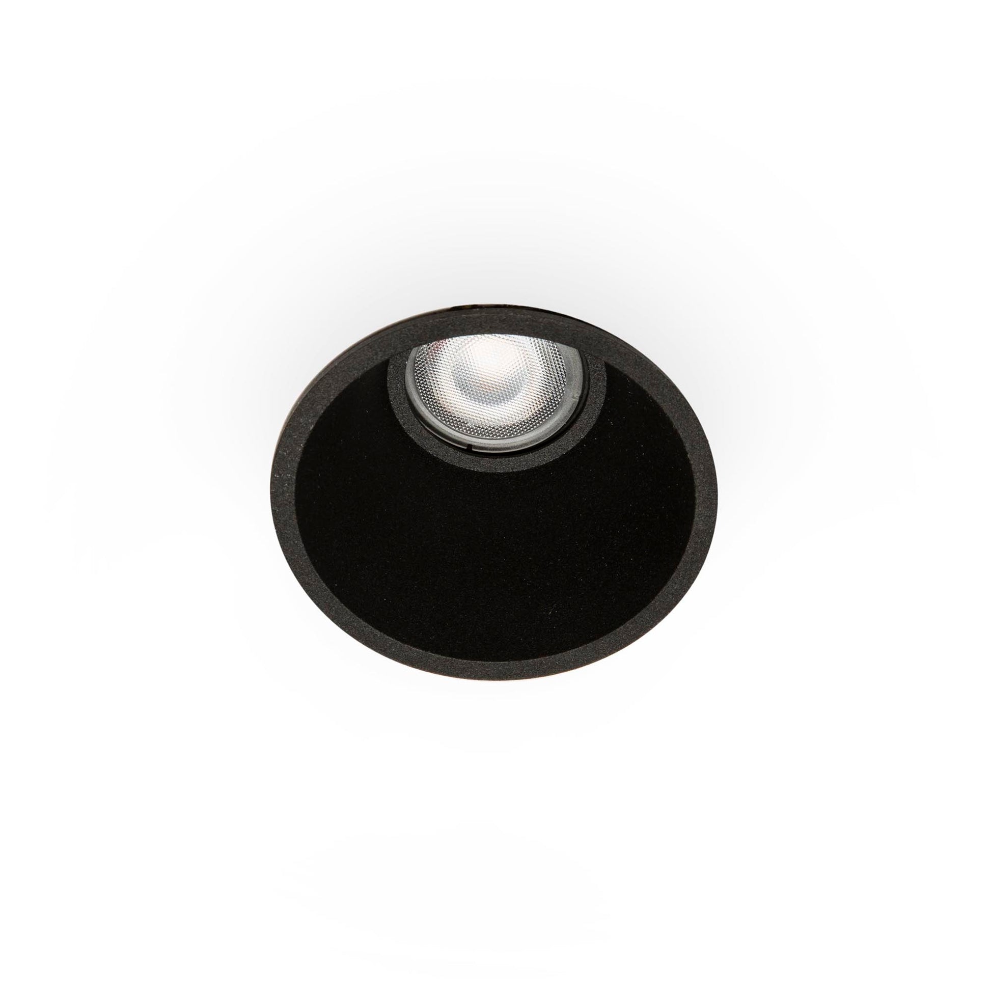 Luz empotrable FRESH negro GU10 faro modelo 02100502, luminaria empotrable de aluminio para interiores, hospitality y comercial en techos