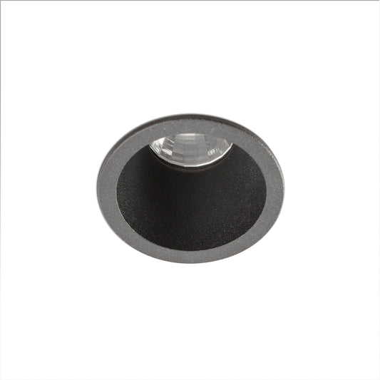 Luminaria empotrable FOX 40 negro mate 5W LED 2700K 25° FARO aluminio regulable para interiores comerciales y hospitality 02101002