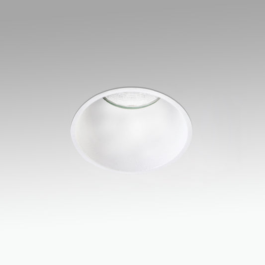 Luminaria empotrable FOX trimless blanca mate de aluminio, 5W LED 2700K 25° FARO, para interiores hospitality y comerciales