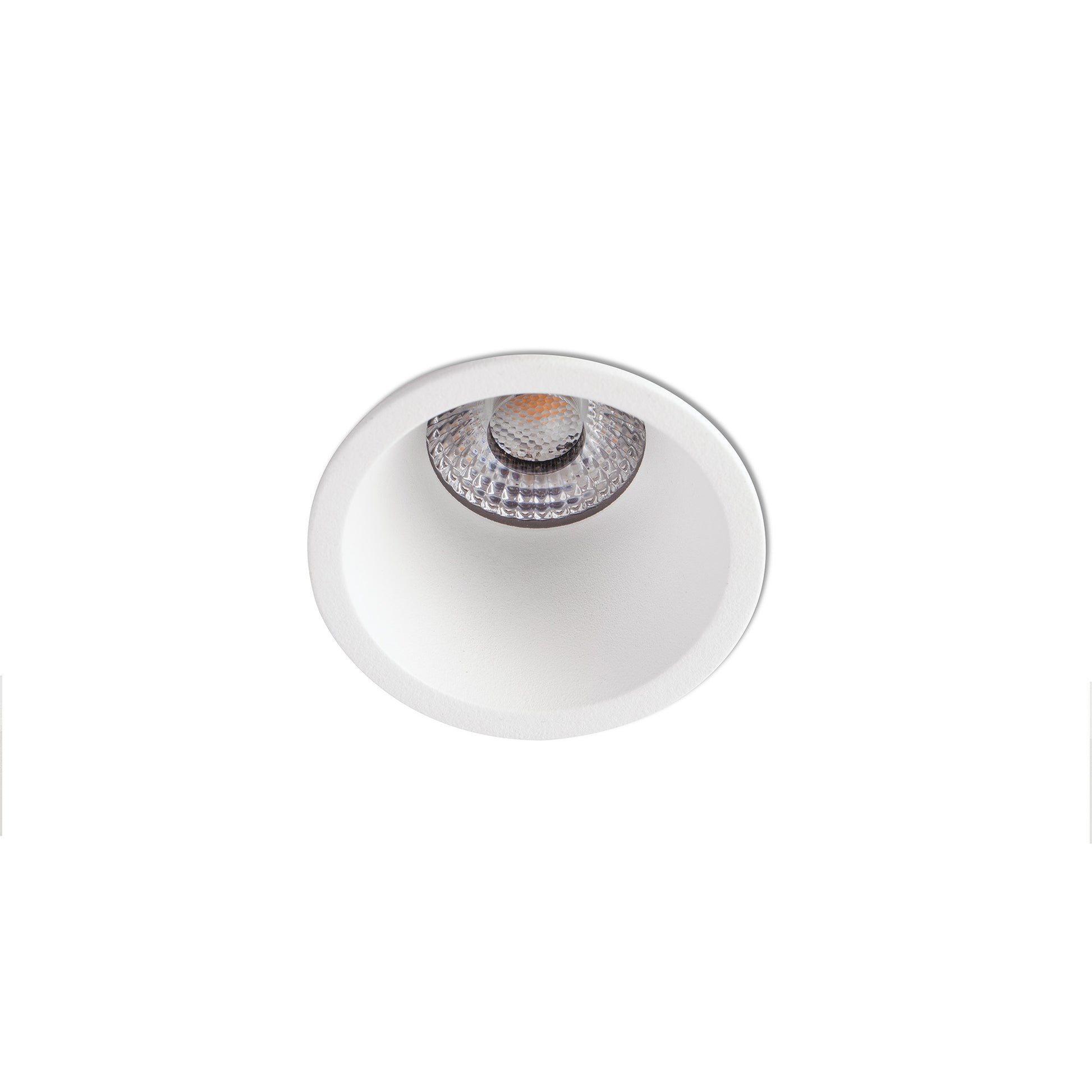 Luminaria empotrable LED FOX 50 blanco en aluminio, 7W 2700K 36° FARO, regulable para interior comercial y hospitality, modelo 02101501