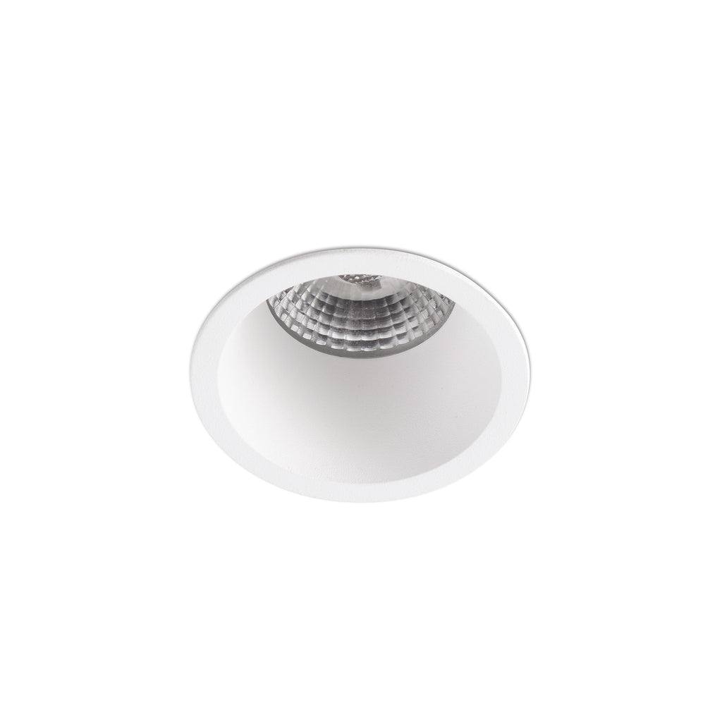 Luminaria empotrable FOX 65 blanca 10W LED 2700K 36° - Iluminación techo interior regulable aluminio mate FARO 02101601