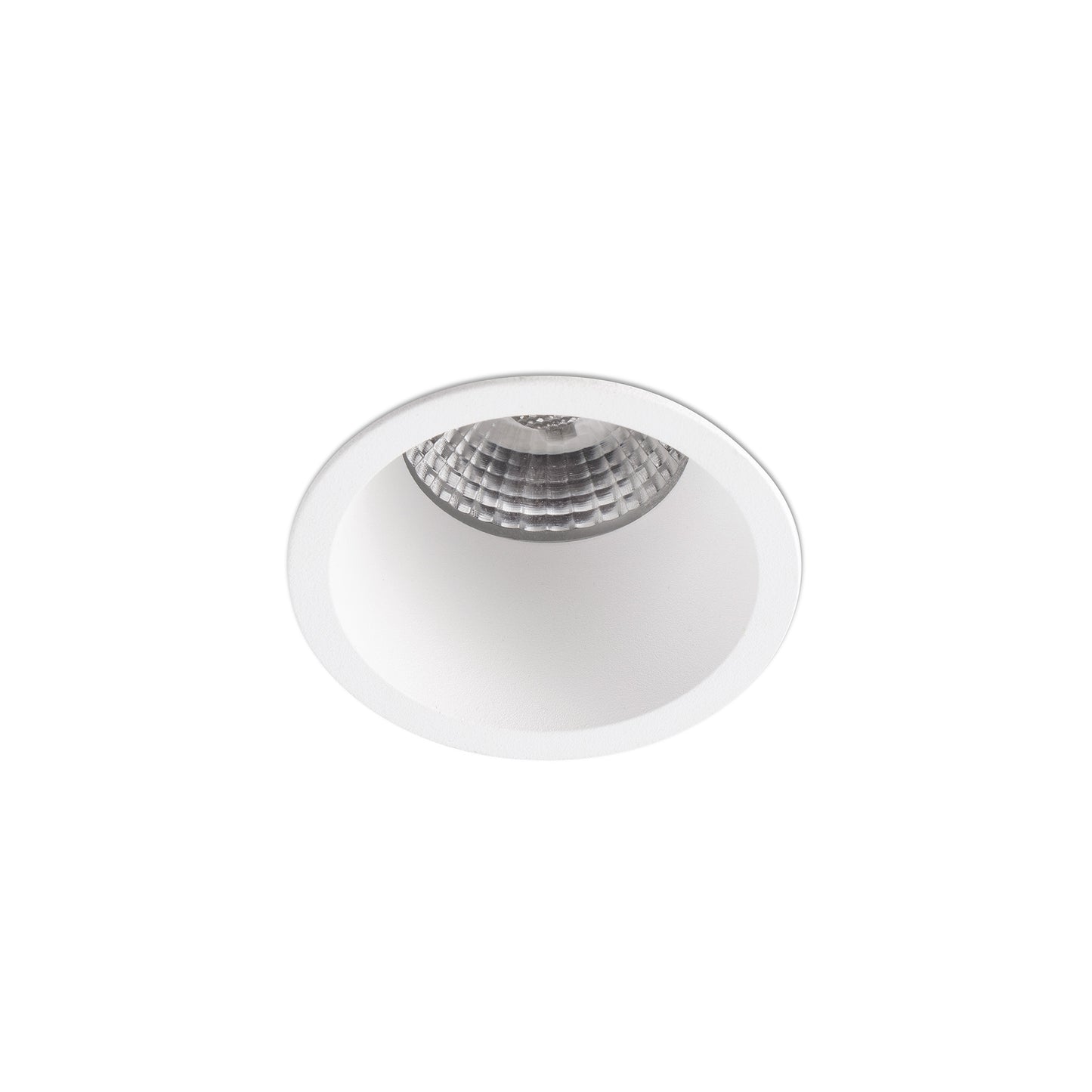 Luminaria empotrable FOX 65 blanca 10W LED 2700K 36° - Iluminación techo interior regulable aluminio mate FARO 02101601