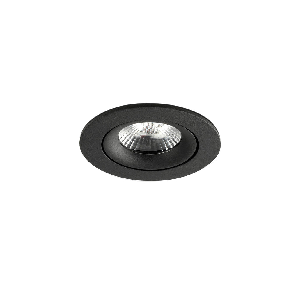 Luminaria empotrable NAIS orientable en negro de FARO, LED 2700K para iluminación interior del hogar, fabricada en aluminio y acero, modelo 02111002