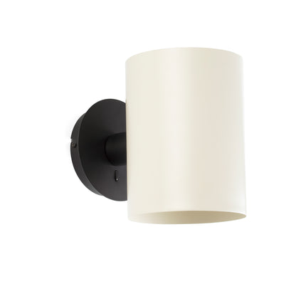 Lámpara de pared Guadalupe negro beige FARO 20031-80, aplique moderno de acero para iluminación interior contemporánea