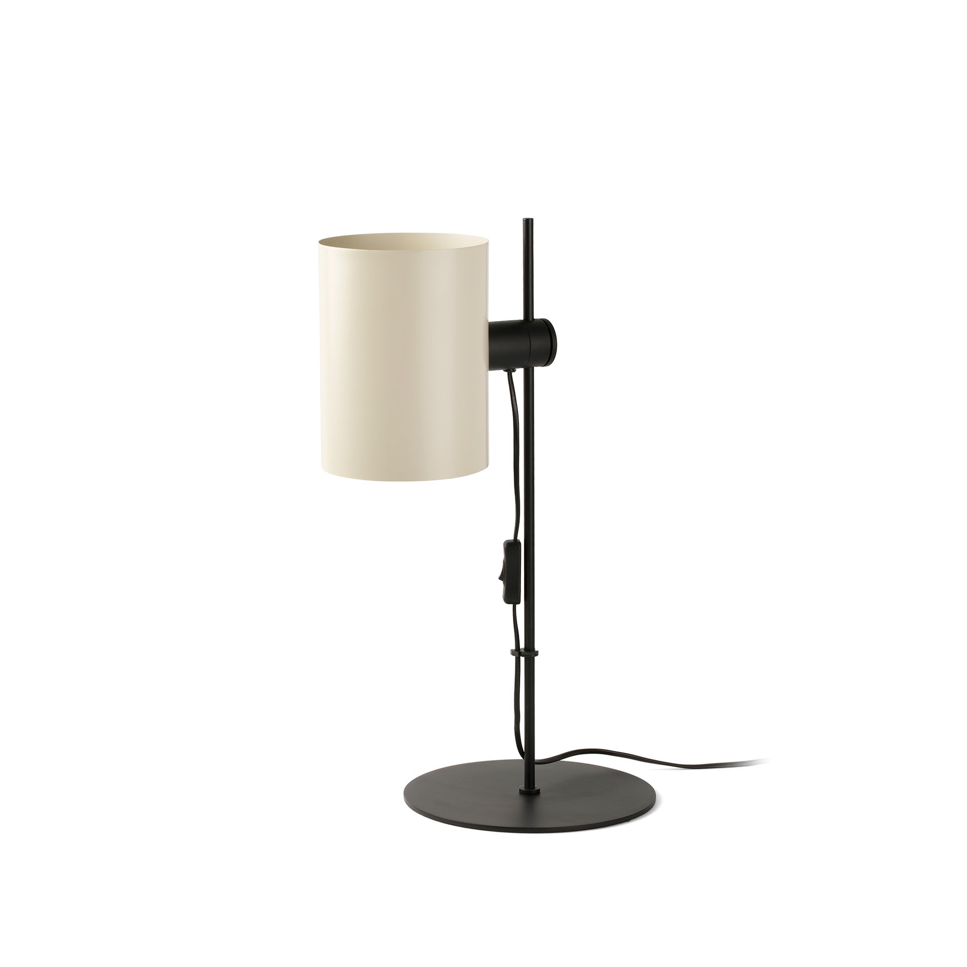 Lámpara de sobremesa GUADALUPE negra y beige FARO 20033-80, diseño contemporáneo en acero para iluminación interior del hogar con luz indirecta