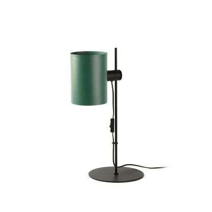 Lámpara de sobremesa Guadalupe negra y verde de Faro, modelo 20033-81, diseño contemporáneo en acero para iluminación interior hogareña.