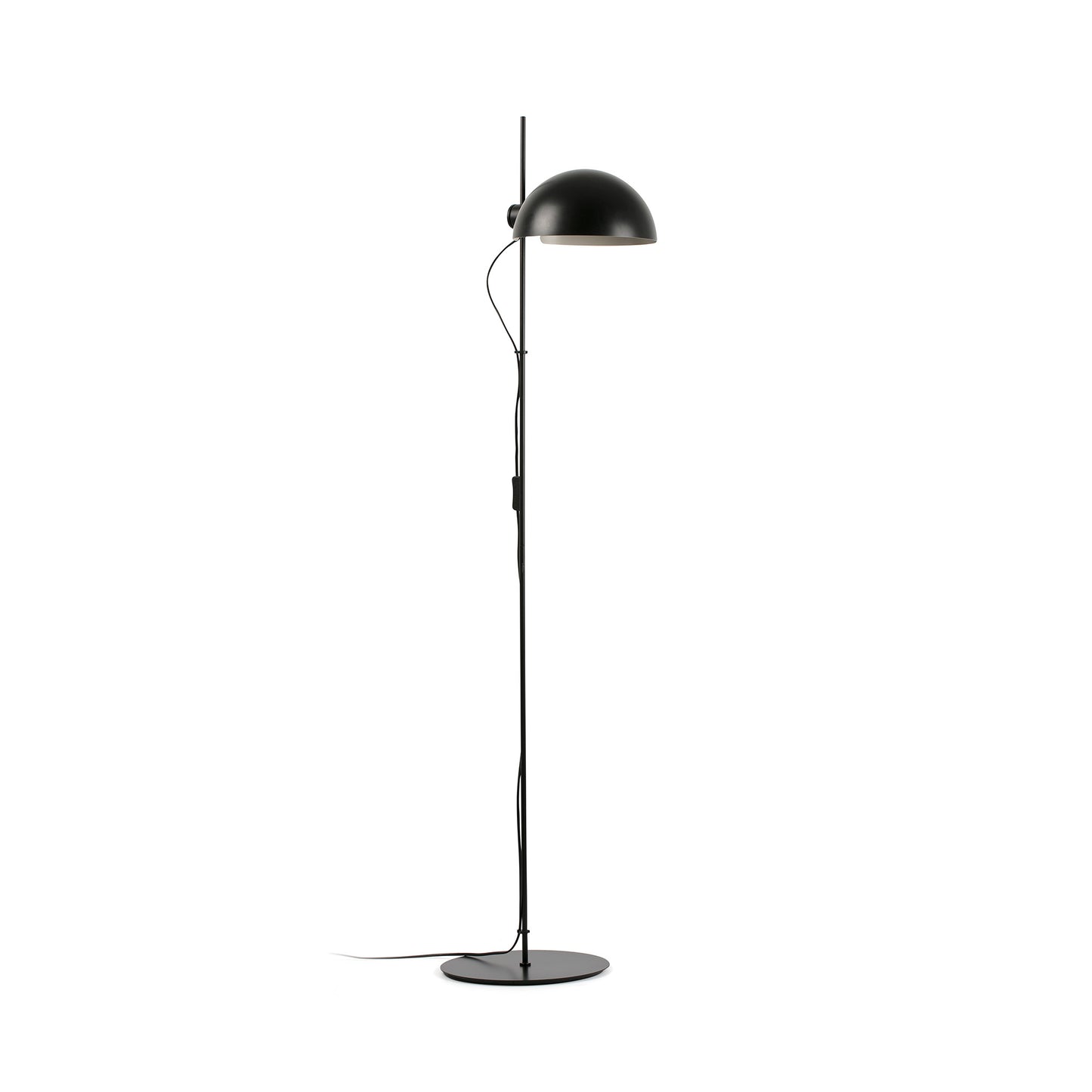 Lámpara de pie DOMINICA negra FARO 20034-123, diseño industrial Chicago en acero negro para iluminación interior