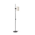 Lámpara de pie GUADALUPE negra y beige, diseño contemporáneo FARO modelo 20034-80-US, luminaria de superficie en acero para iluminación interior del hogar