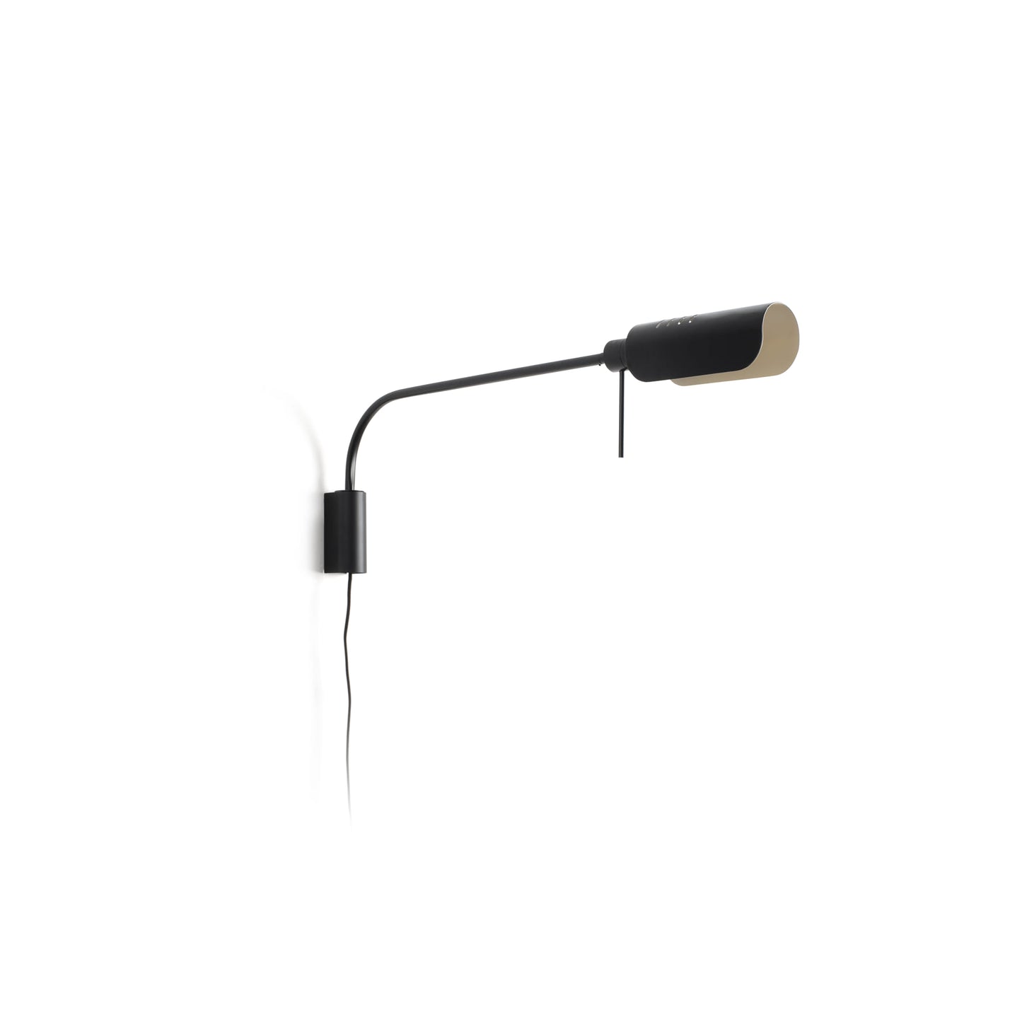 Aplique de pared Martinica XL negro FARO 20040-133, luminaria superficie orientable de acero para interior, luz lectura y ambiente