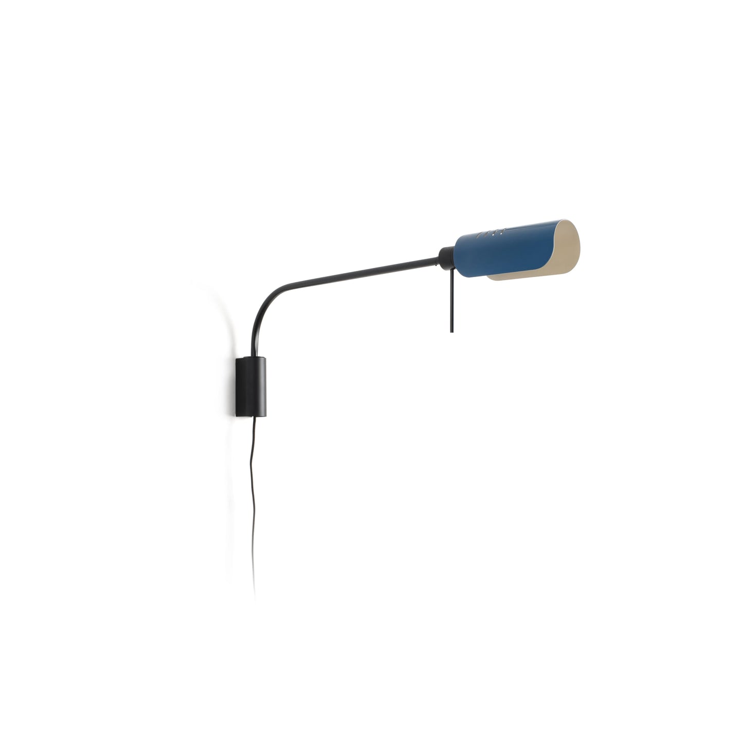 Aplique de pared MARTINICA XL azul de FARO (20040-134), luminaria de superficie orientable en acero para luz de lectura y ambiente interior
