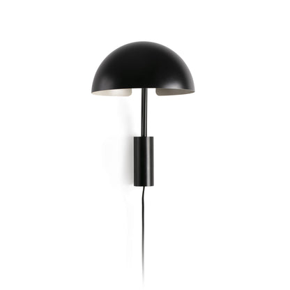 Aplique de pared DOMINICA negro FARO, luminaria superficie industrial vintage moderna de acero para interiores, modelo 20042-123