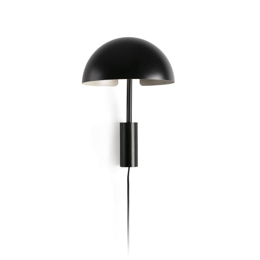 Aplique de pared DOMINICA negro FARO, luminaria superficie industrial vintage moderna de acero para interiores, modelo 20042-123