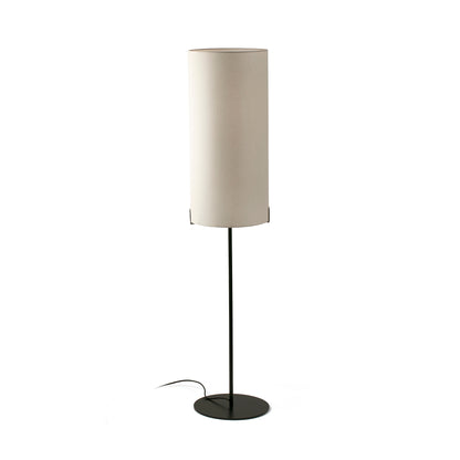 Lámpara de pie NILA negro mate y blanco roto de FARO modelo 20055, diseño contemporáneo en acero y textil para iluminación de salón interior
