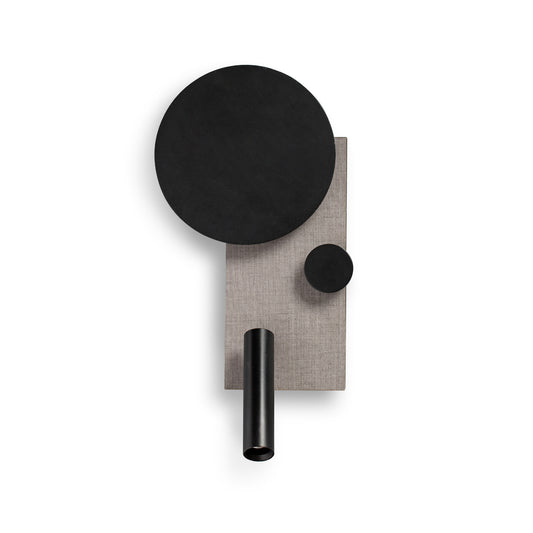 Aplique de pared KLEE Gris Lector Derecho FARO 20065 - Luminaria interior LED COB regulable, diseño Isaac Piñeiro en gris texturizado