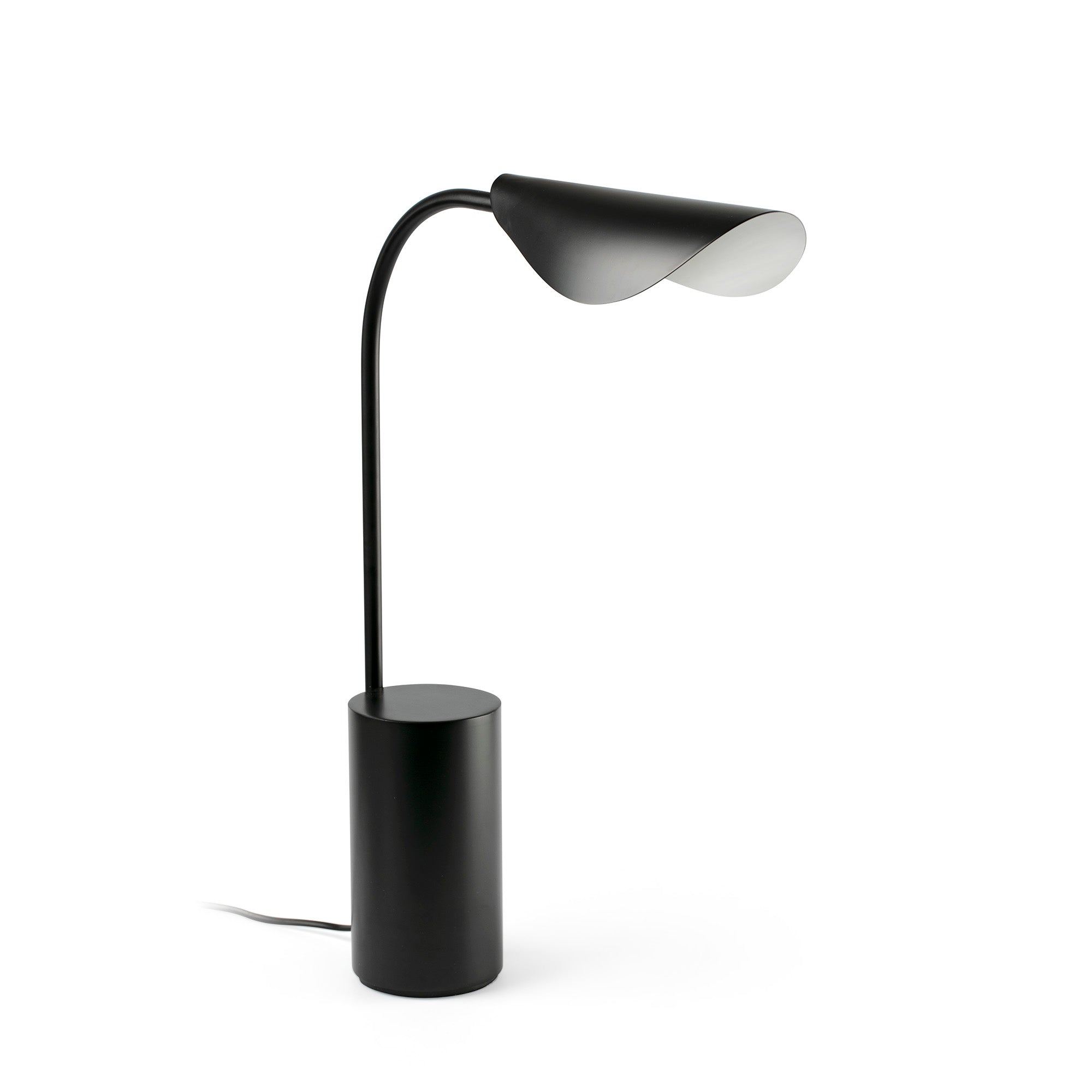 Luminaria de sobremesa LIGGERA negra mate de acero minimalista FARO 20076 con bombilla G9 LED, ideal para interior de hogar u oficina en mesita