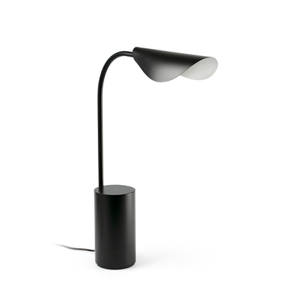 Luminaria de sobremesa LIGGERA negra mate de acero minimalista FARO 20076 con bombilla G9 LED, ideal para interior de hogar u oficina en mesita